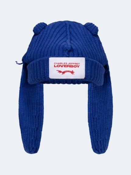 Chunky Rabbit Beanie Blue1