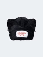 Fluffy Chunky Ears Beanie Black1