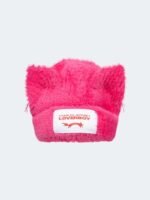 Fluffy Chunky Ears Beanie Pink1